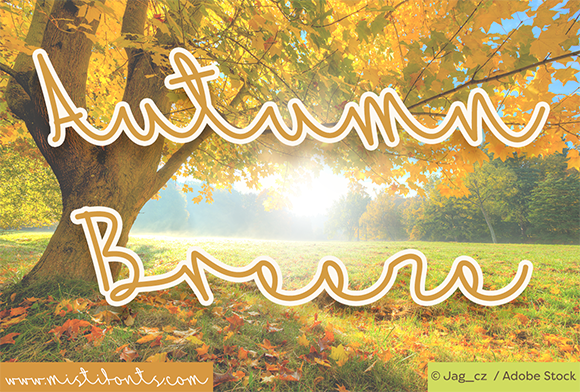 Autumn Breeze: The Perfect Cursive Typeface for Handmade Crafts