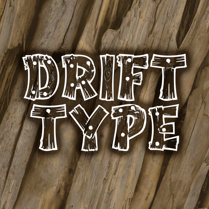 Drifttype: A Distressed Wood Caps Font for Handmade Brands