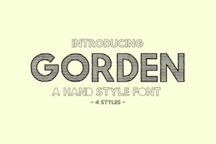 Gorden: A Hand-Drawn Sans Serif Typeface for Creative Makers