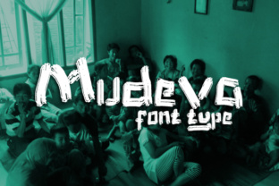 Mudeva: A Rough Brush Font for Authentic Brand Identity